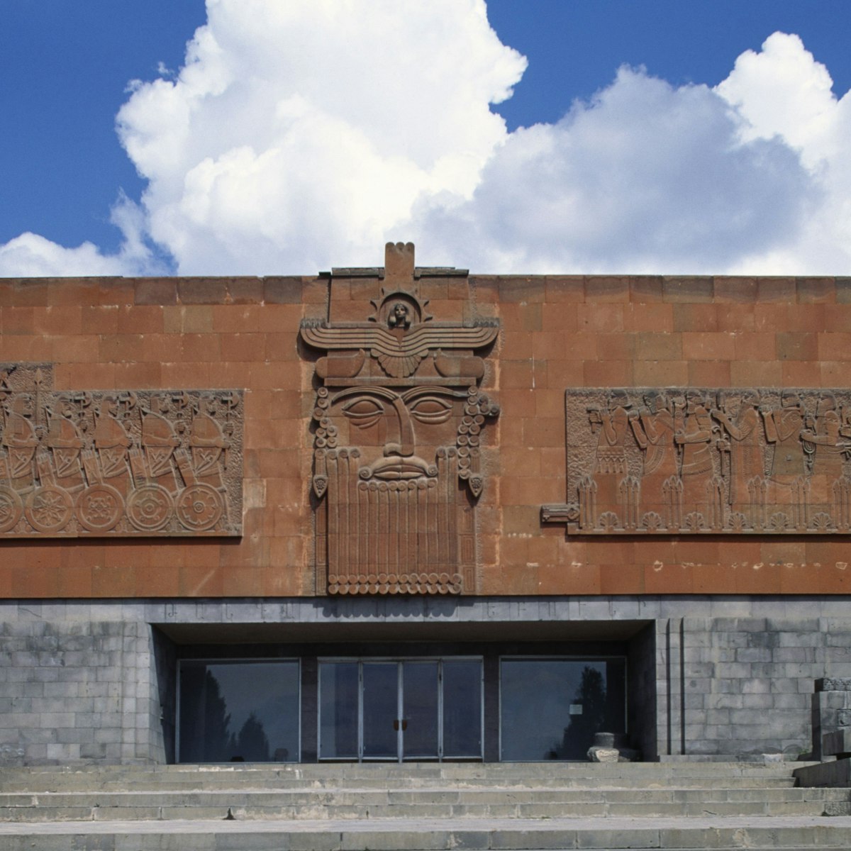 Facade of the Erebuni Fortress Museum, Yerevan, Armenia.
