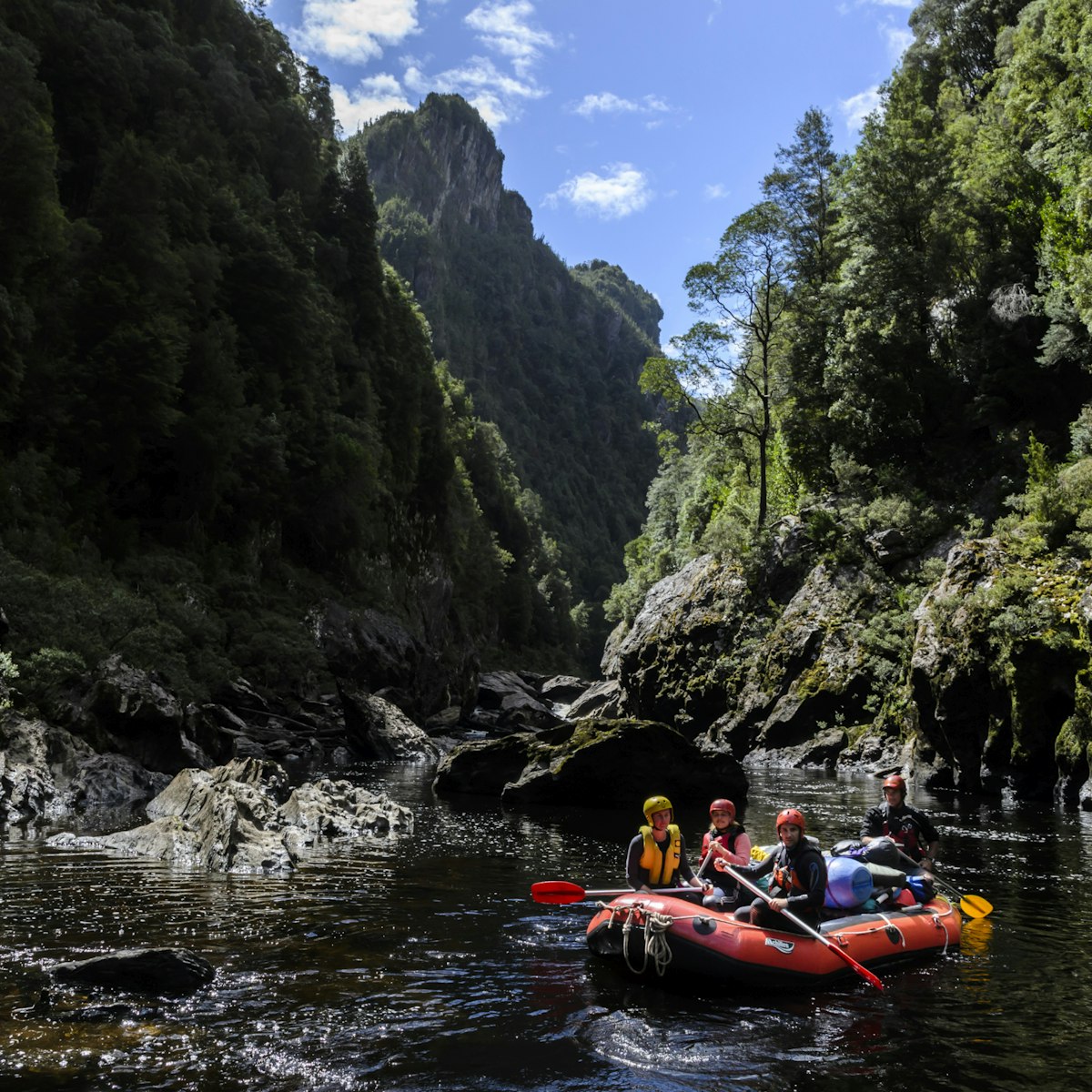 Rafting on Franklin River