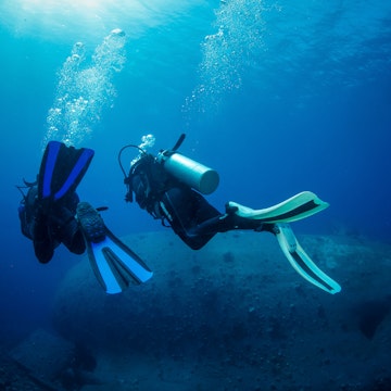 Aqaba, Jordan - February 27, 2017: Different Images of the Ship wreck 'Cedar Pride' located at the southern beach of Aqaba, Jordan. Images were captured in different dives and times.; Shutterstock ID 631401305; Your name (First / Last): Lauren Keith; GL account no.: 65050; Netsuite department name: Online Editorial; Full Product or Project name including edition: Jordan Online Update