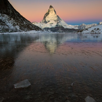 Matterhorn mountain at dusk