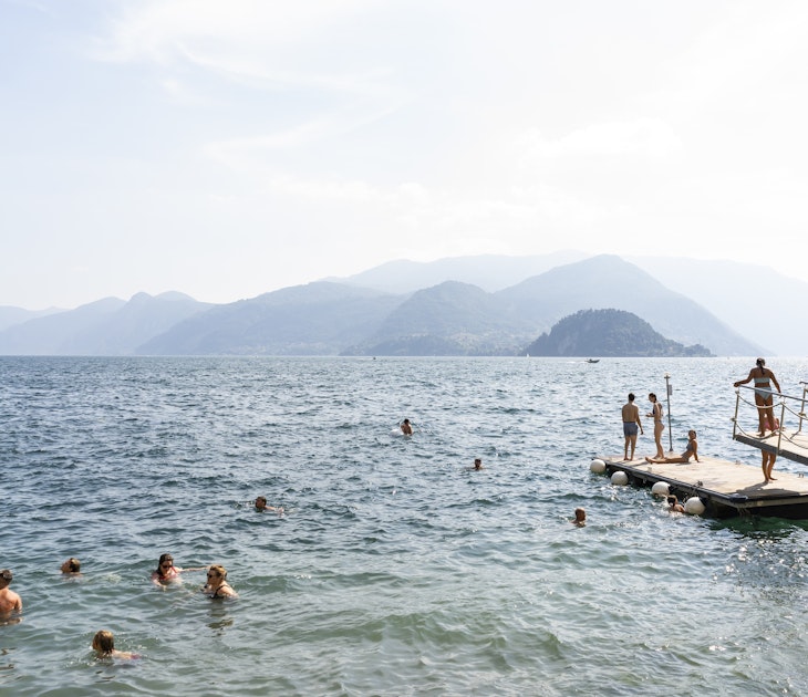 August, 2024.Varenna, Como Lake.Varenna Beach