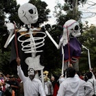 Oaxaca de Juarez, Oaxaca/Mexico; October 28 2018: Traditional Day of the Dead parade in Oaxaca City; Shutterstock ID 1584691279; full: 65050; gl: Lonely Planet Online Editorial; netsuite: Halloween around the world; your: Brian Healy
1584691279
art, best, carnival, celebration, city, clothes, colorful, costume, culture, day, day of the dead, dead, decoration, design, destination, dia de los muertos, editorial, ethnic, event, face, festival, fiesta, group, holiday, latin, local, mask, mexican, mexico, muerto, native, oaxaca, omri eliyahu, parade, party, people, photo, photography, portrait, scary, scene, skull, spiritual, street, tourism, tradition, traditional, travel