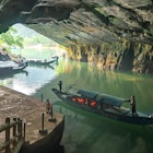 Quang Binh, Vietnam - April 7th, 2024: Inside Phong Nha Cave in Phong Nha-Ke Bang National Park, a UNESCO World Heritage Site in Quang Binh , Vietnam