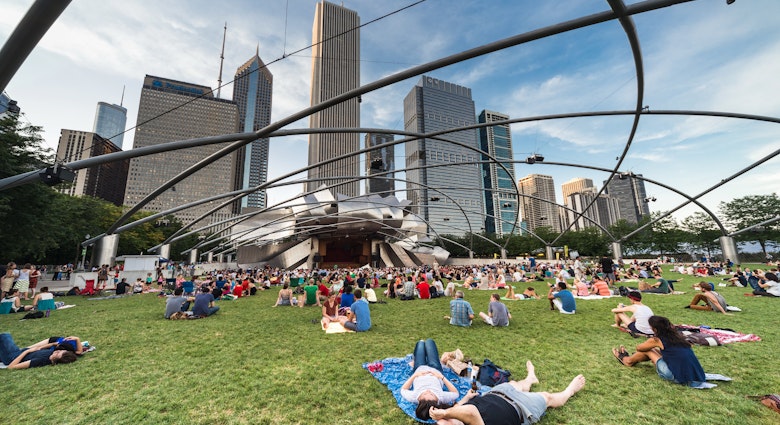 Chicago, IL/USA - circa July 2015: People at Jay Pritzker Pavilion at Millennium Park in Chicago, Illinois
america, american, architecture, attraction, building, chicago, city, cityscape, downtown, historical, horizontal, illinois, jay, landmark, midwest, millennium, modern, orientation, outdoor, park, pavilion, pritzker, river, sights, skyline, skyscraper, theater, tourism, travel, urban, usa, view