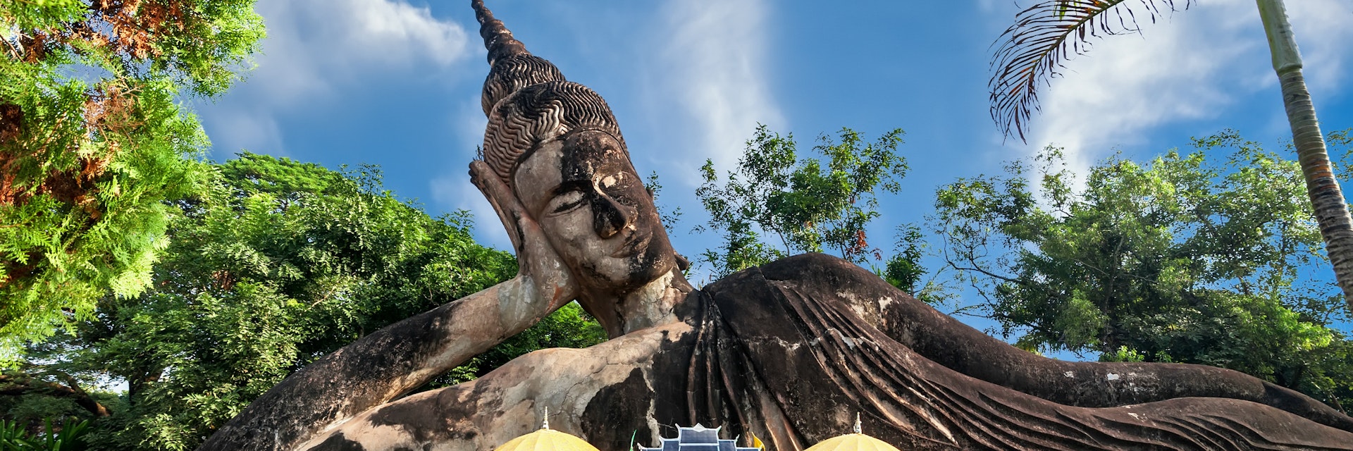 Statues at Wat Xieng Khuan Buddha park.